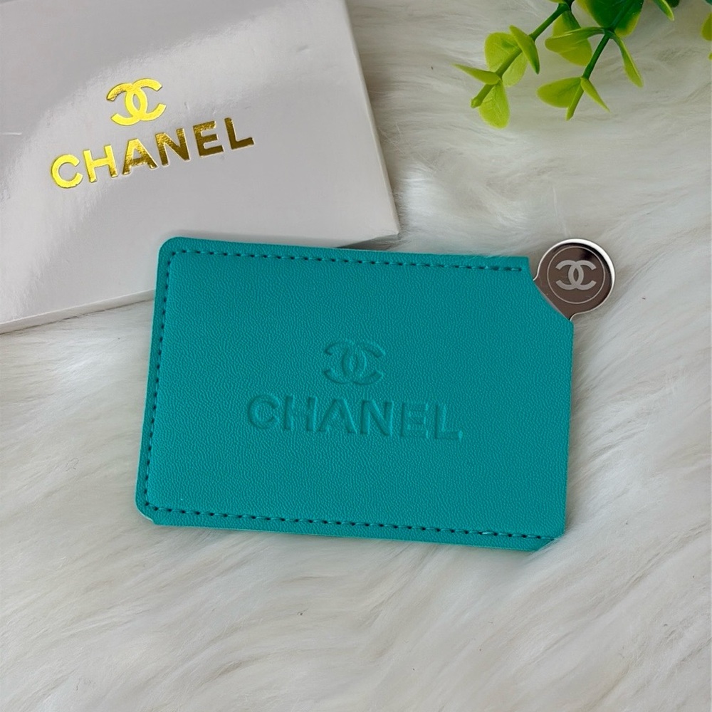 CHANEL Teal Mirror & Card Holder - Picture 2 of 7